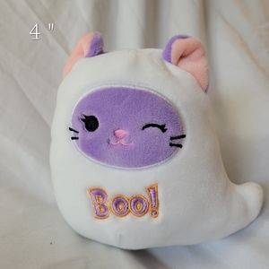 4" Gerik the Ghost Cat Halloween Squishmallow Kellytoy Plush Toy